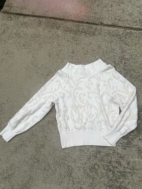 Anthropologie Jacquard Sweater Mockneck